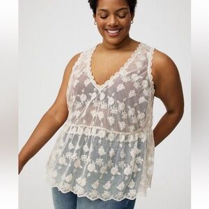 Torrid Lace V-Neck Tank